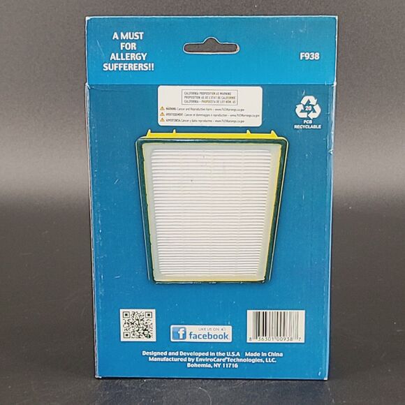 Envirocare HEPA Filter Eureka HF 2 F938 Fits Model 4800 - Picture 2 of 5